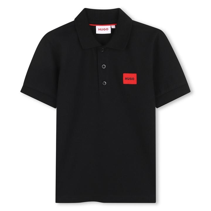 Hugo Boys Black Kids' Short Sleeve Polo Shirt in Size 5 - 6 Years, Sports Direct