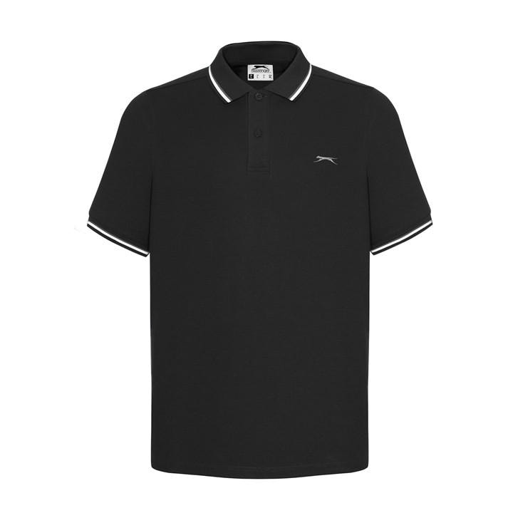 Slazenger Men's Black Tipped Polo Shirt in Size 2XL, Sports Direct