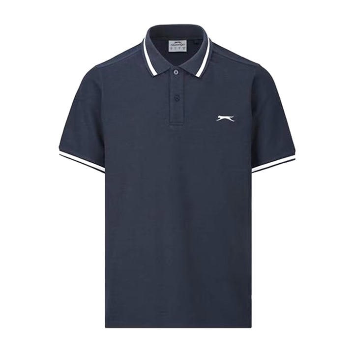 Slazenger Men's Blue Tipped Polo Shirt in Size L, Sports Direct