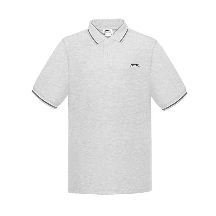 Slazenger Men's Grey Tipped Polo Shirt in Size XS, Sports Direct