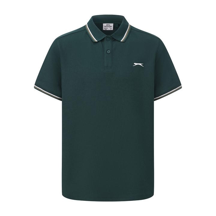 Slazenger Men's Green Tipped Polo Shirt in Size 2XL, Sports Direct
