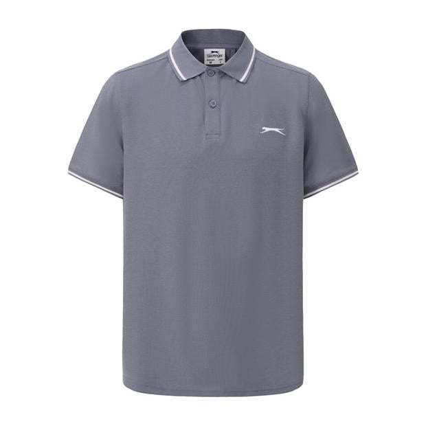 Slate Grey - Slazenger - Tipped Polo Shirt Mens
