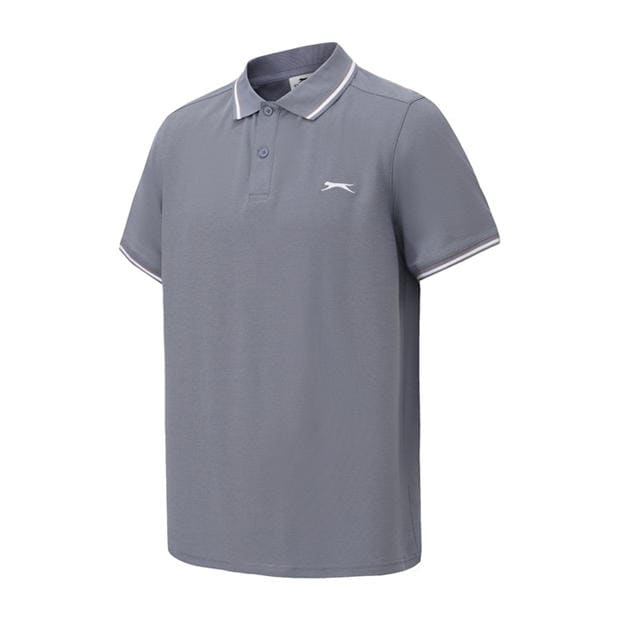 Slate Grey - Slazenger - Tipped Polo Shirt Mens