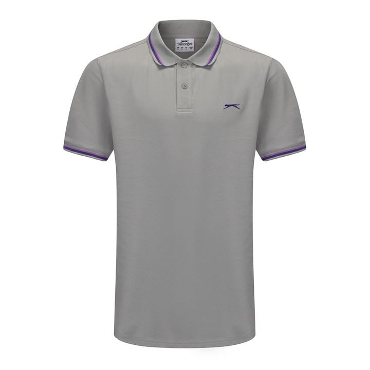 Slazenger Men's Grey Tipped Polo Shirt in Size 2XL, Sports Direct