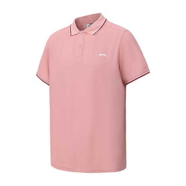 Pink - Slazenger - Tipped Polo Shirt Mens