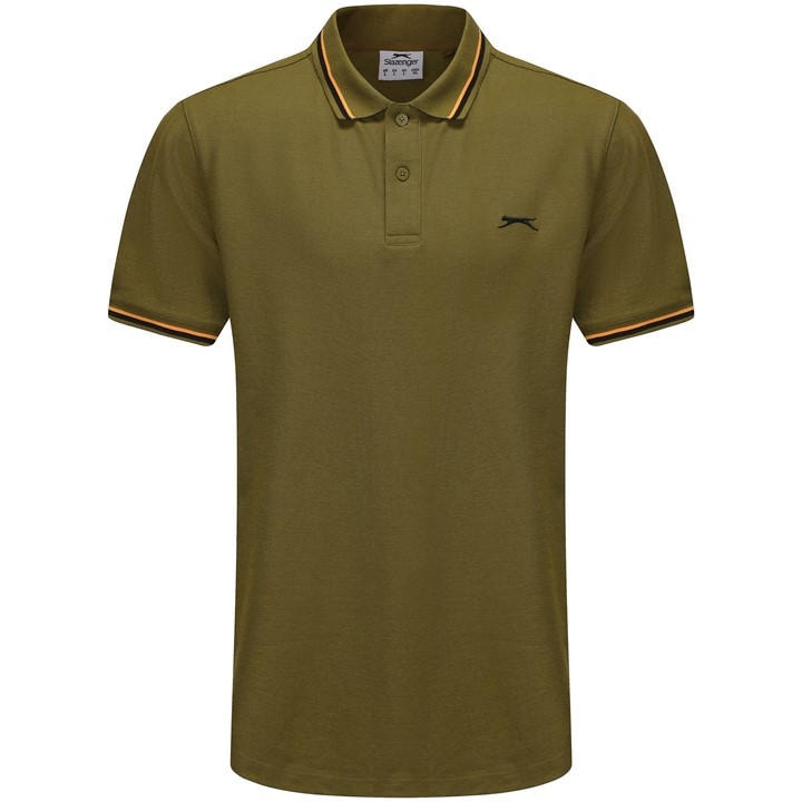 Slazenger Men's Green Tipped Polo Shirt in Size L, Sports Direct