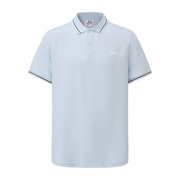 Light Blue - Slazenger - Tipped Polo Shirt Mens