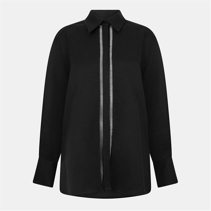 Boss Women's Black Beina Long Sleeve Long Blouse in Size 6, Sports Direct