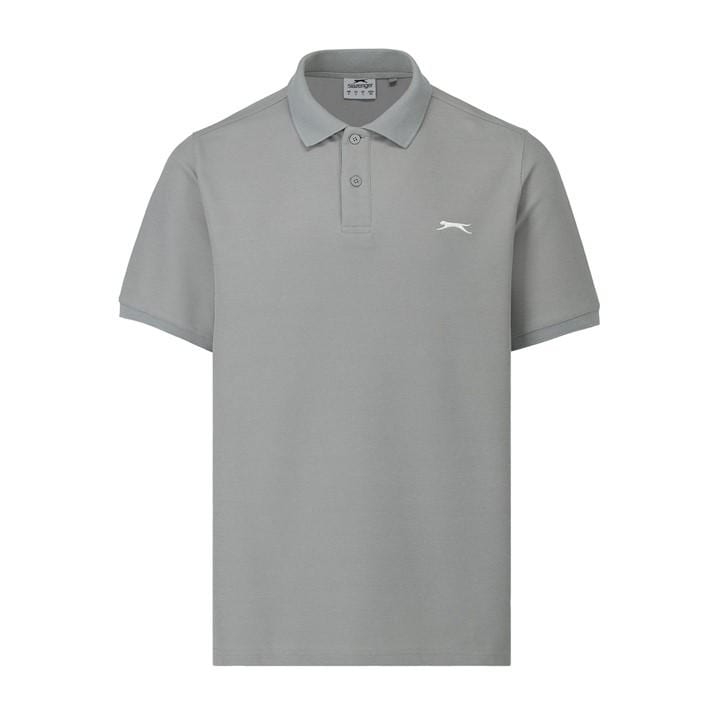 Slazenger Men's Grey Plain Polo Shirt in Size L, Sports Direct