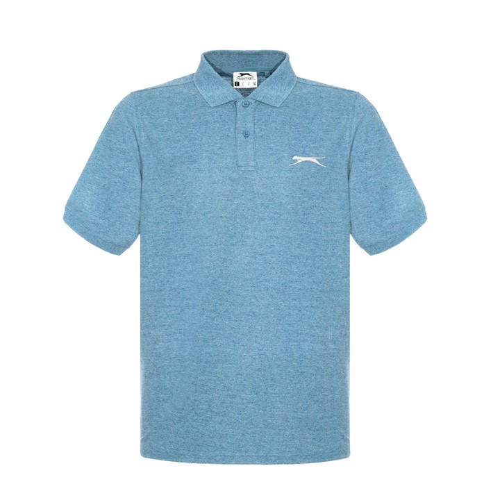 Slazenger Men's Blue Plain Polo Shirt in Size L, Sports Direct