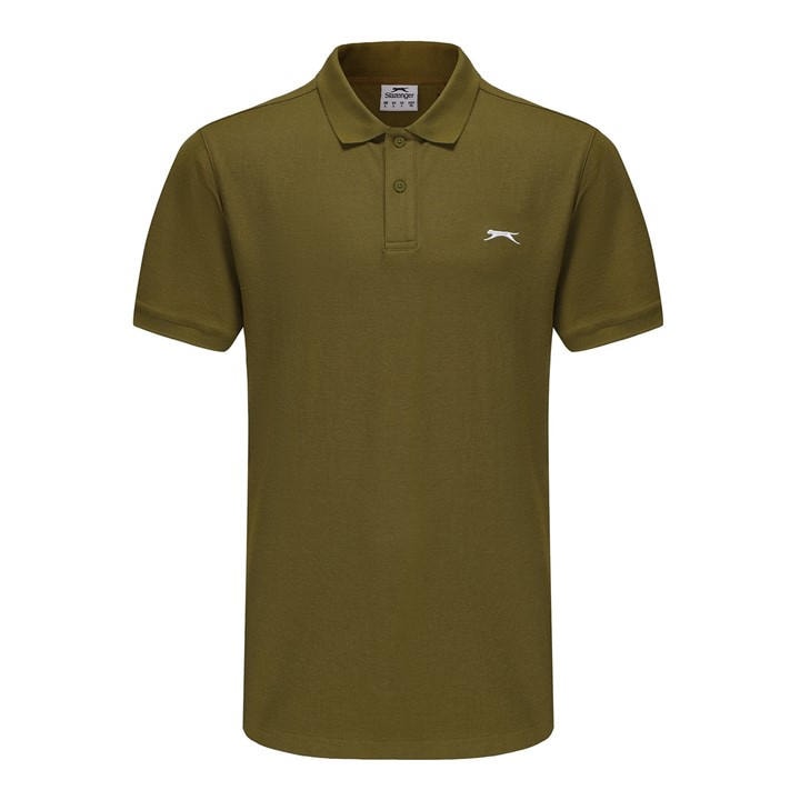 Slazenger Men' Green Plain Polo Shirt in Size S, Sports Direct