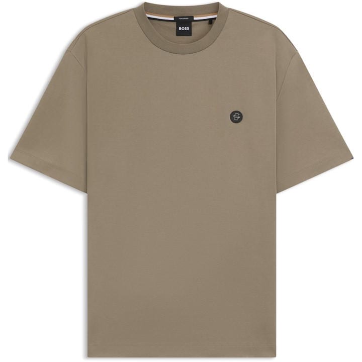 Boss Men's Brown Black Taut Minimalist Design T-Shirt With Logo Detail in Size 2XL, Sports Direct