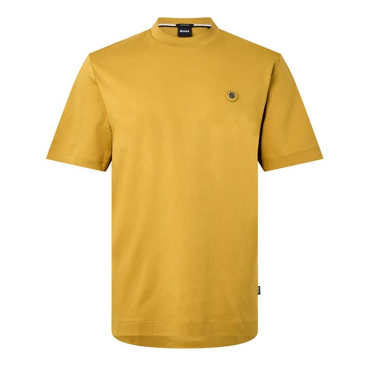 Boss Men's Gold Black Taut Minimalist Design T-Shirt With Logo Detail in Size 2XL, Sports Direct