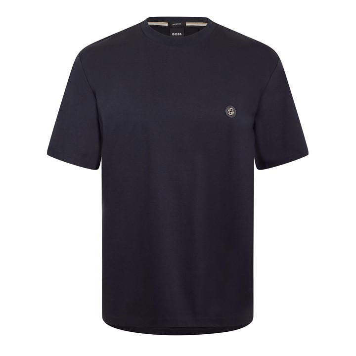 Boss Men's Blue Black Taut Minimalist Design T-Shirt With Logo Detail in Size 2XL, Sports Direct