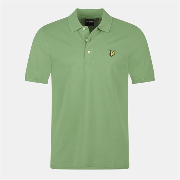 Lyle And Scott Men's Green Basic Short Sleeve Polo Shirt Extra Large