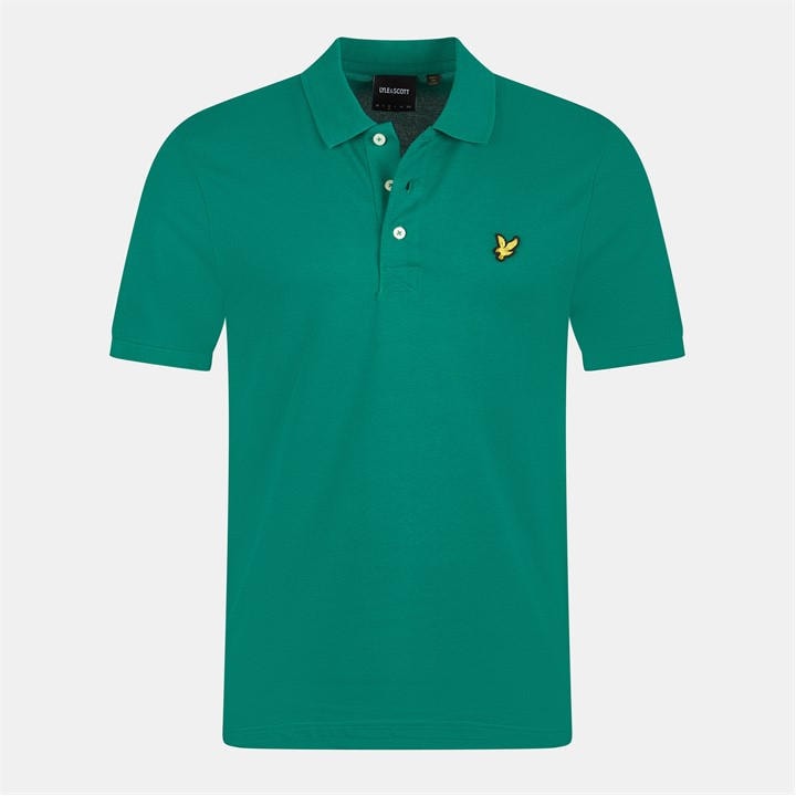 Lyle And Scott Men' Green Basic Short Sleeve Polo Shirt in Size S, Sports Direct