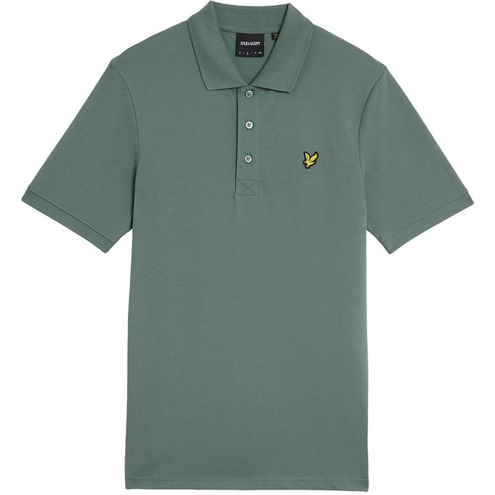 Lyle And Scott Men' Green Basic Short Sleeve Polo Shirt in Size S, Sports Direct