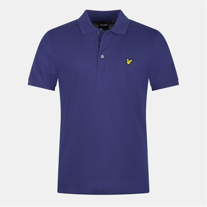 Lyle And Scott Men's Blue Basic Short Sleeve Polo Shirt Extra Large