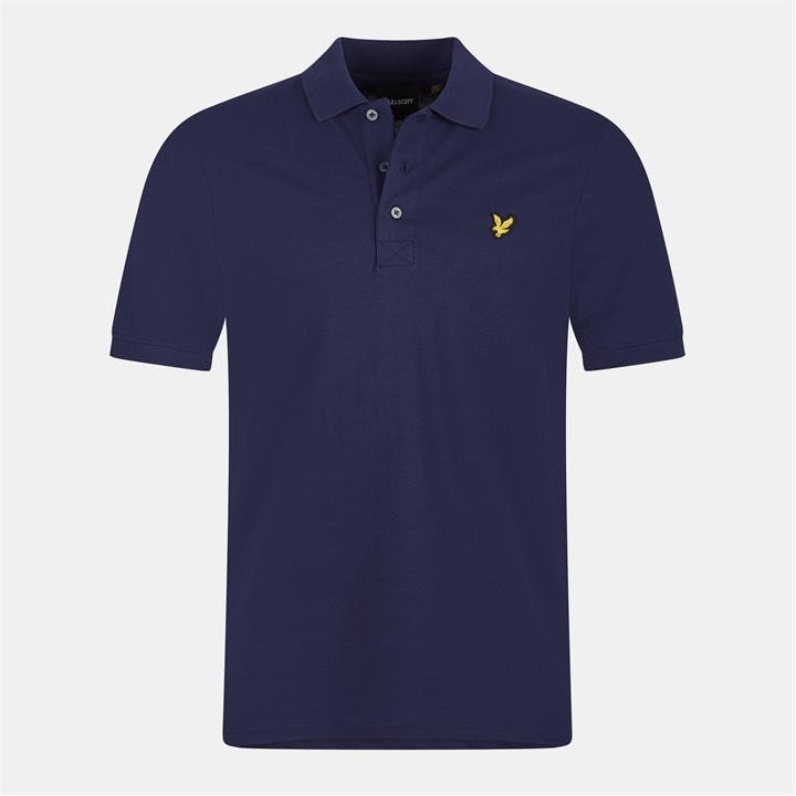 Lyle And Scott Men' Purple Basic Short Sleeve Polo Shirt in Size S, Sports Direct