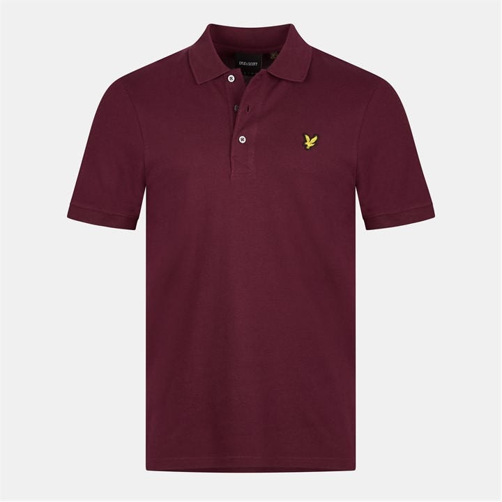 Lyle And Scott Men's Red Basic Short Sleeve Polo Shirt in Size L, Sports Direct