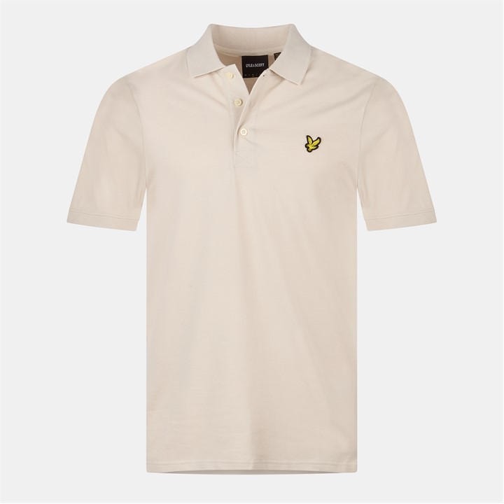 Lyle And Scott Men's Beige Basic Short Sleeve Polo Shirt in Size XL, Sports Direct