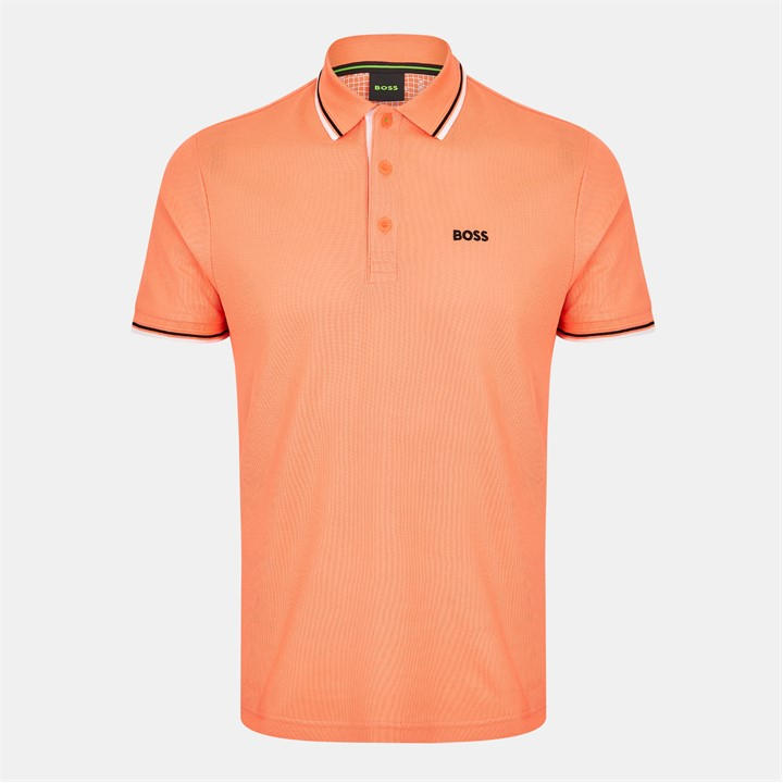 Boss Men' Red Paddy Short-Sleeve Polo Shirt in Size S, Sports Direct