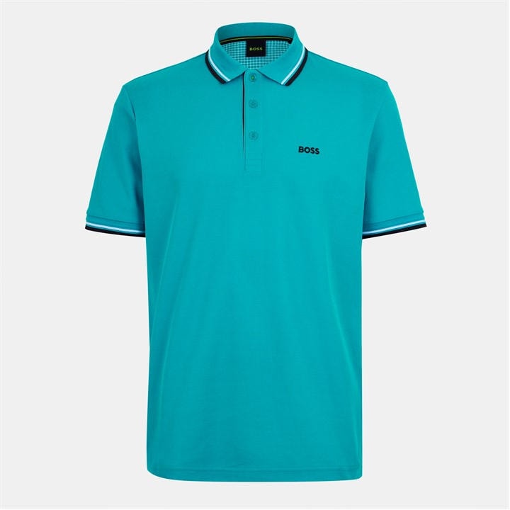 Boss Men' Green Paddy Short-Sleeve Polo Shirt in Size S, Sports Direct
