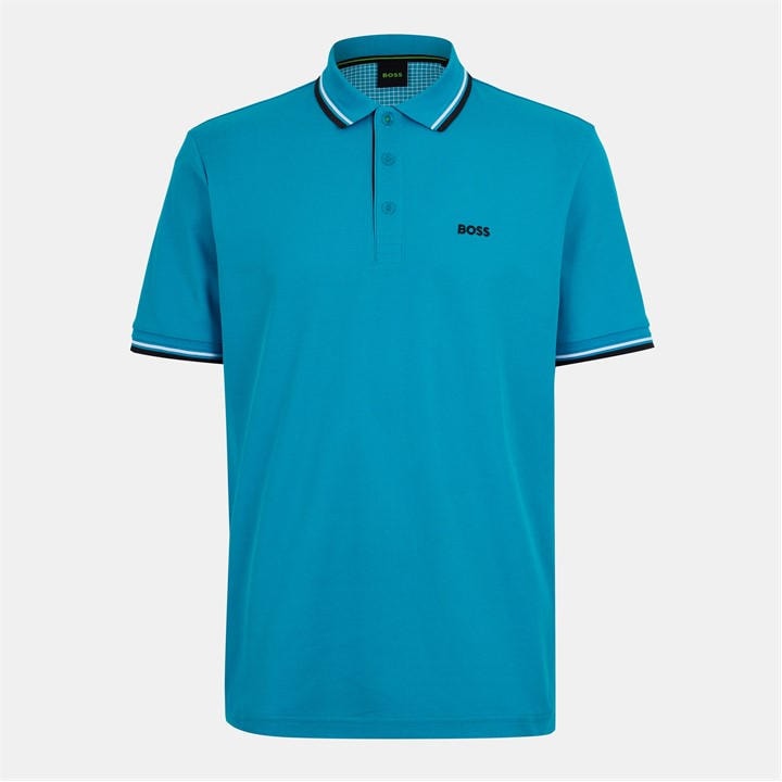 Boss Men' Blue Paddy Short-Sleeve Polo Shirt in Size S, Sports Direct