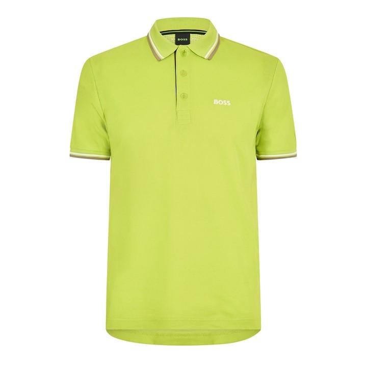Boss Men' Green Paddy Short-Sleeve Polo Shirt in Size S, Sports Direct