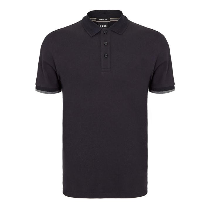 Boss Men' Blue Phillipson Short Sleeve Polo Shirt in Size S, Sports Direct