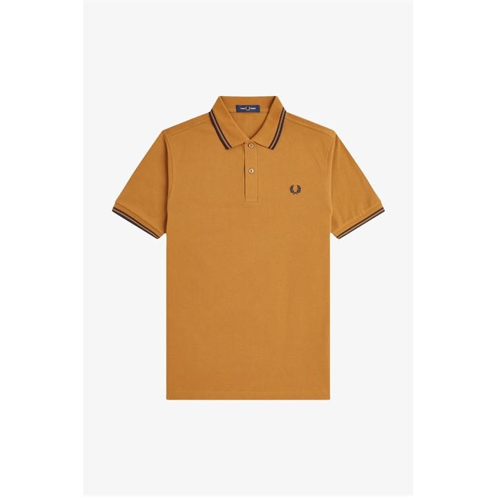 Fred Perry Men's Brown Short Sleeve Twin Tipped Polo Shirt in Size 2XL, Sports Direct