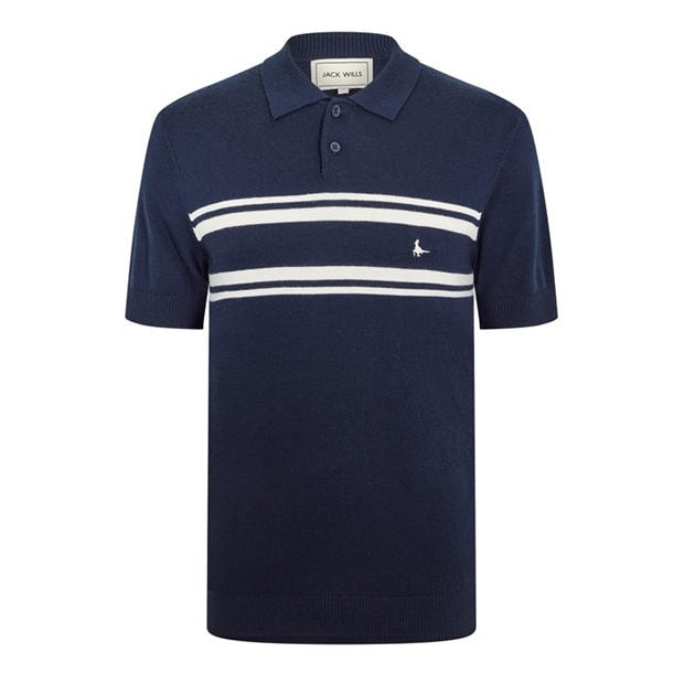 Navy - Jack Wills - Men's Short Sleeve Polo Shirt