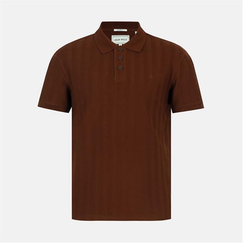 Jack Wills - Men's Herringbone Cotton Short Sleeve Polo Shirt