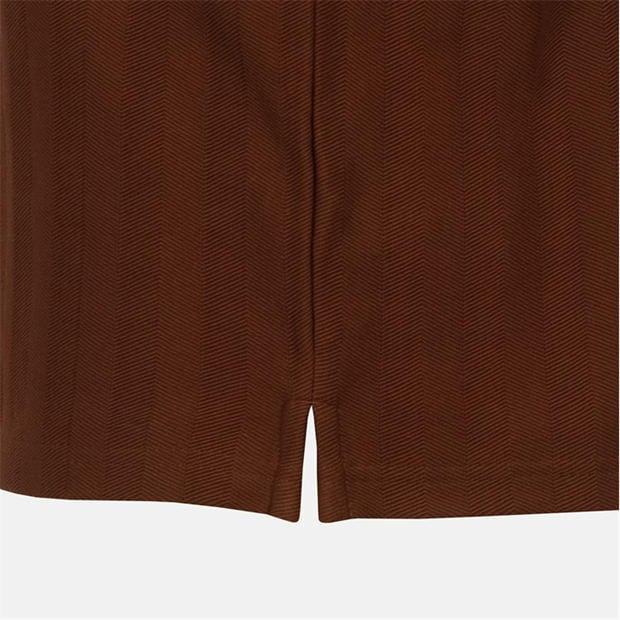 Chocolate - Jack Wills - Men's Herringbone Cotton Short Sleeve Polo Shirt