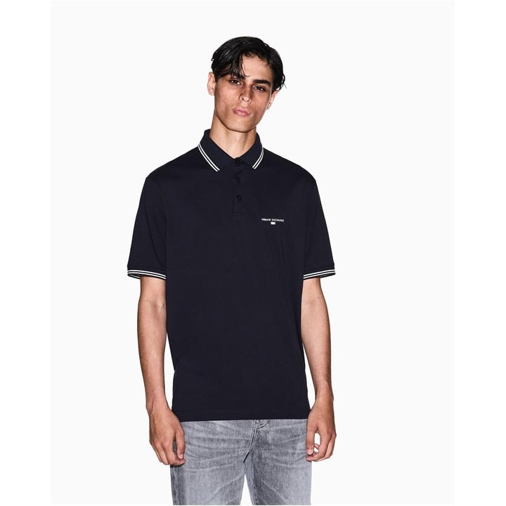 Armani Exchange Men's Blue Short Sleeve Polo Shirt in Size XL, Sports Direct