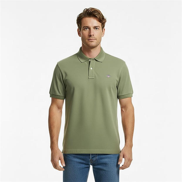Herb Green 379 - Gant - Shield Pique Polo Shirt