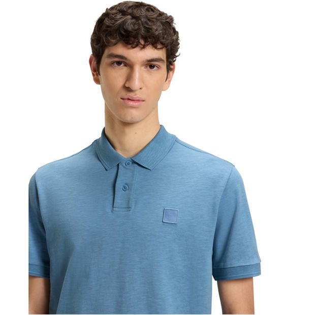 Open Blue - Boss - Men's Pe Linenlogo Short Sleeve Polo Shirt
