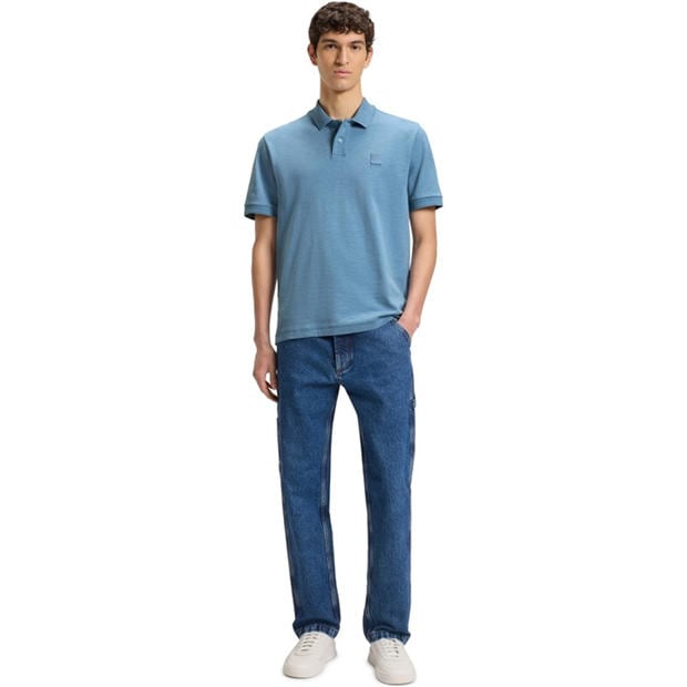 Open Blue - Boss - Men's Pe Linenlogo Short Sleeve Polo Shirt