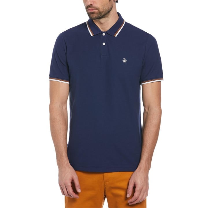 Original Penguin Men' Blue Pete Polo Shirt in Size S, Sports Direct