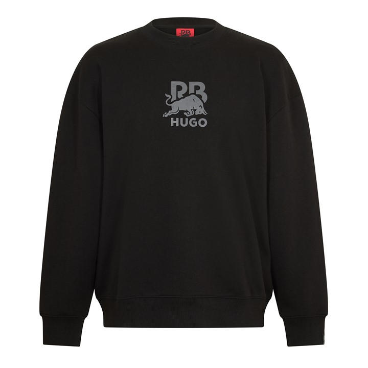 Hugo Men's Black Dahrain Rb Crew Sweatshirt in Size M, Sports Direct