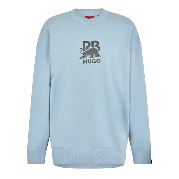 Hugo Men's Blue Dahrain Rb Crew Sweatshirt in Size M, Sports Direct