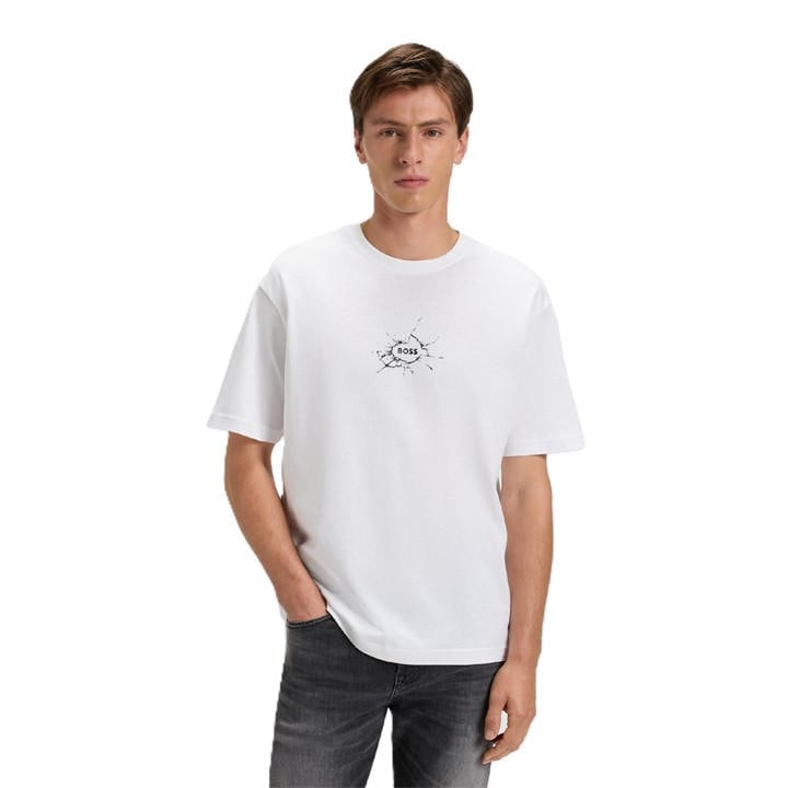 Boss Men's White Te Voyage Short Sleeve Polo Shirt in Size M, Sports Direct