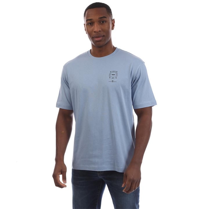 Boss Men' Blue Te Voyage Short Sleeve Polo Shirt in Size S, Sports Direct