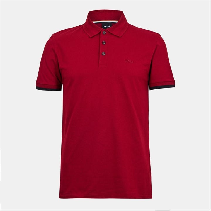 Boss Men' Red Short Sleeve Polo Shirt (Phillipson) in Size S, Sports Direct