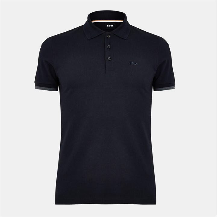 Boss Men' Blue Short Sleeve Polo Shirt (Phillipson) in Size S, Sports Direct