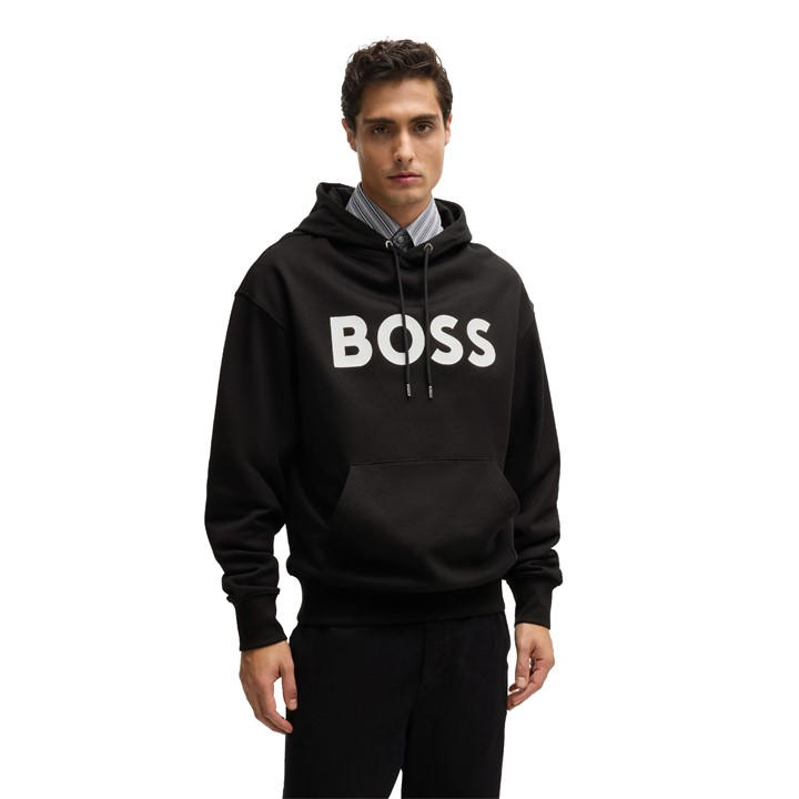 Boss Men's Black Sullivan Short Sleeve Pull Over Hoodie - Xl - Image 4