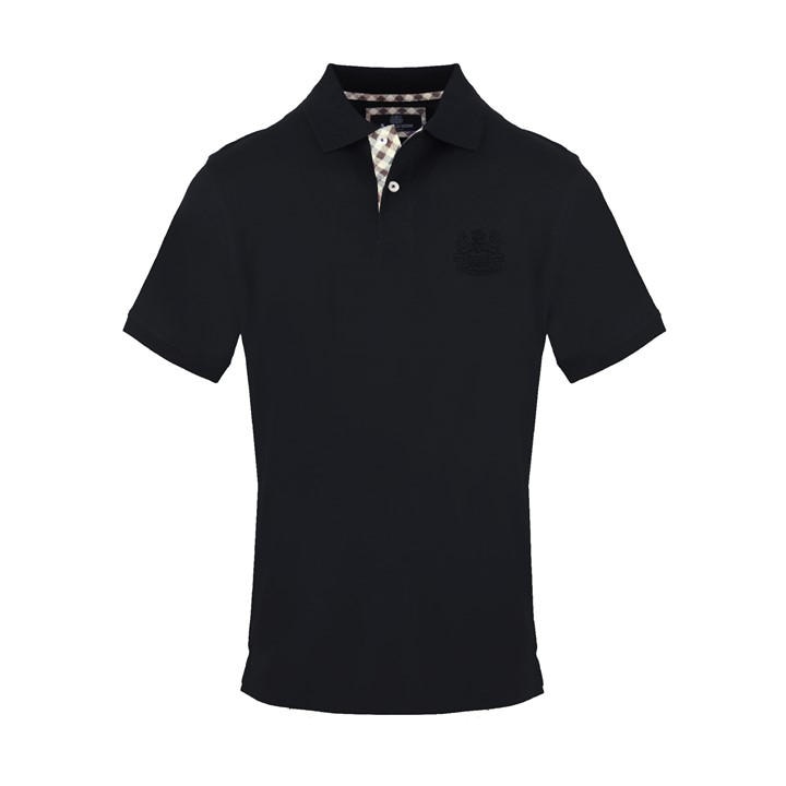 Aquascutum Men' Black Polo Short Sleeve Polo Shirt in Size S, Sports Direct