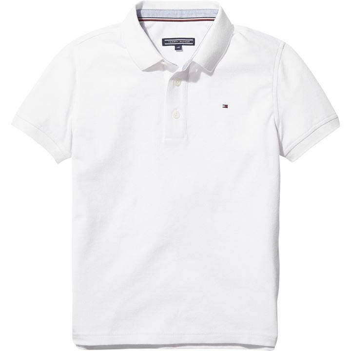 Tommy Hilfiger Boys White Polo in Size 9 - 10 Years, Sports Direct