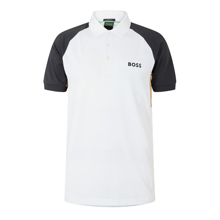 Boss Men's White Paddy Toc Pique Short Sleeve Polo Shirt in Size XL, Sports Direct