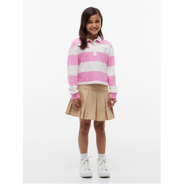 Pink Stripe TOU - Tommy Hilfiger - Kids' Rugby Polo Shirt
